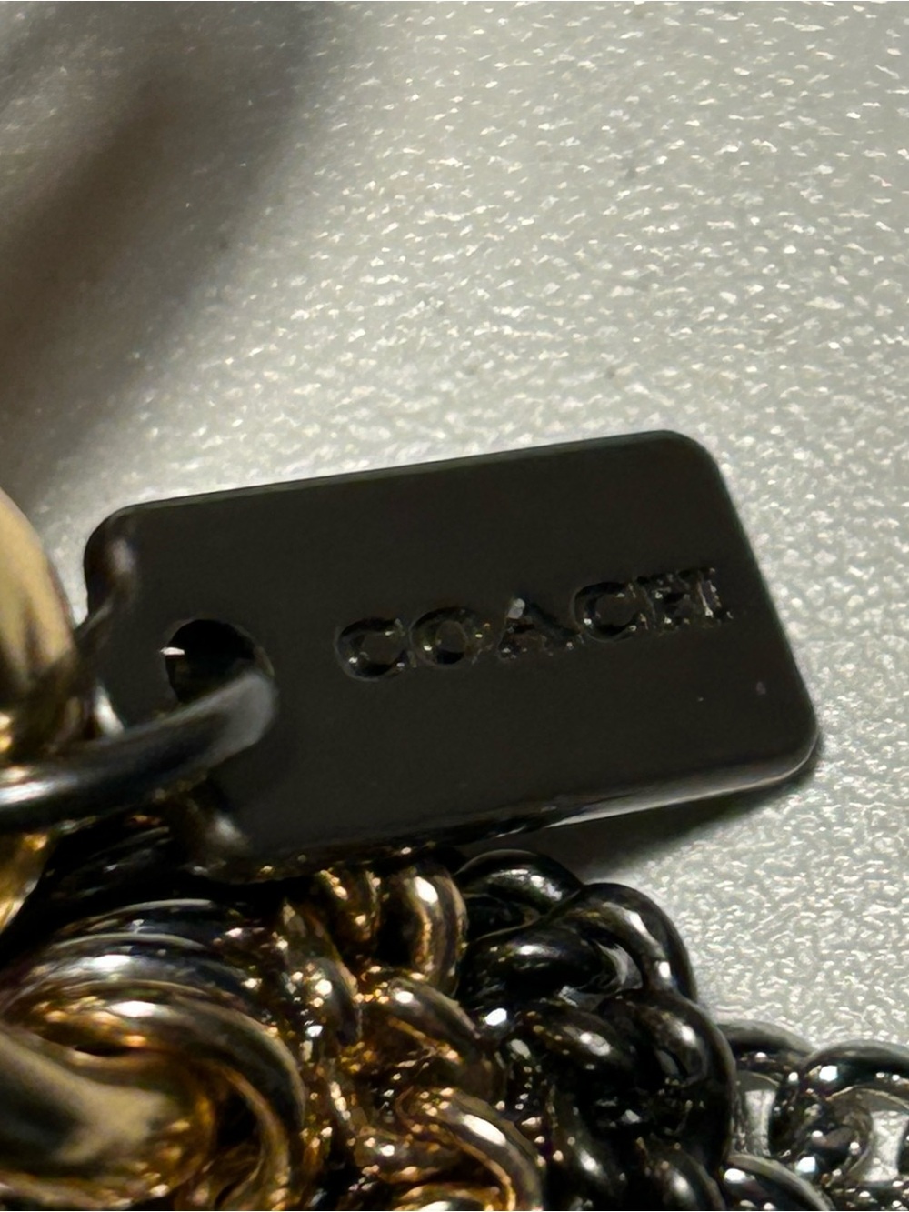 Coach Perforated "COACH" Letters Multicolor Metal Bag Charm With Dust Bag - Picture 5 of 6